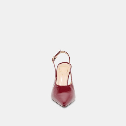 ALINNA HEELS BURGUNDY PATENT LEATHER