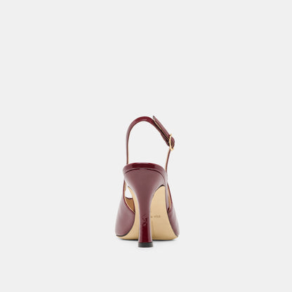 ALINNA HEELS BURGUNDY PATENT LEATHER