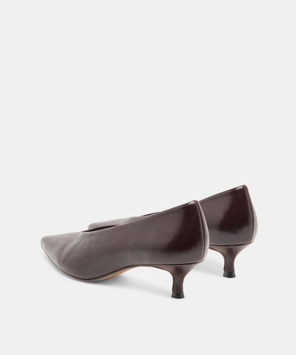ALWYN HEELS BLACK CHERRY CRINKLE PATENT