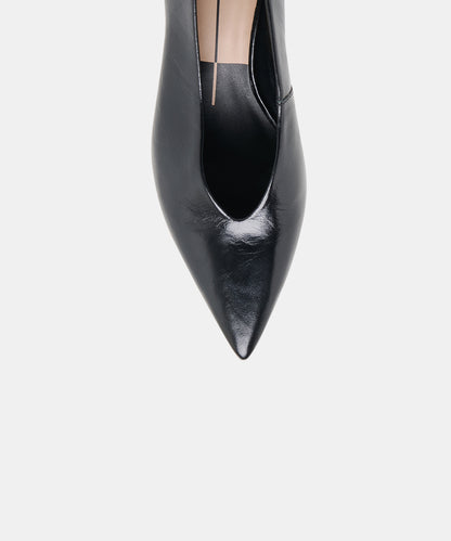 ALWYN HEELS MIDNIGHT CRINKLE PATENT