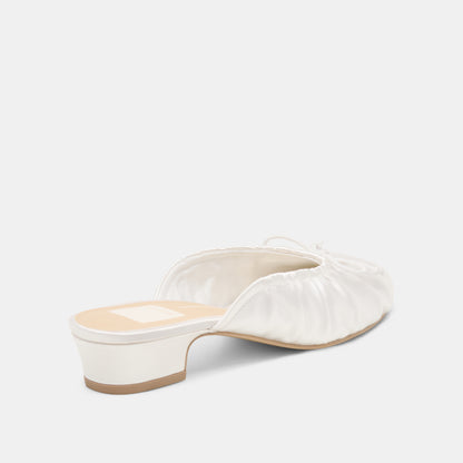 ARDENA SATIN HEELS TRUE WHITE SATIN