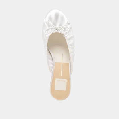 ARDENA SATIN HEELS TRUE WHITE SATIN
