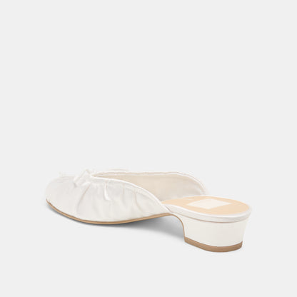 ARDENA SATIN HEELS TRUE WHITE SATIN