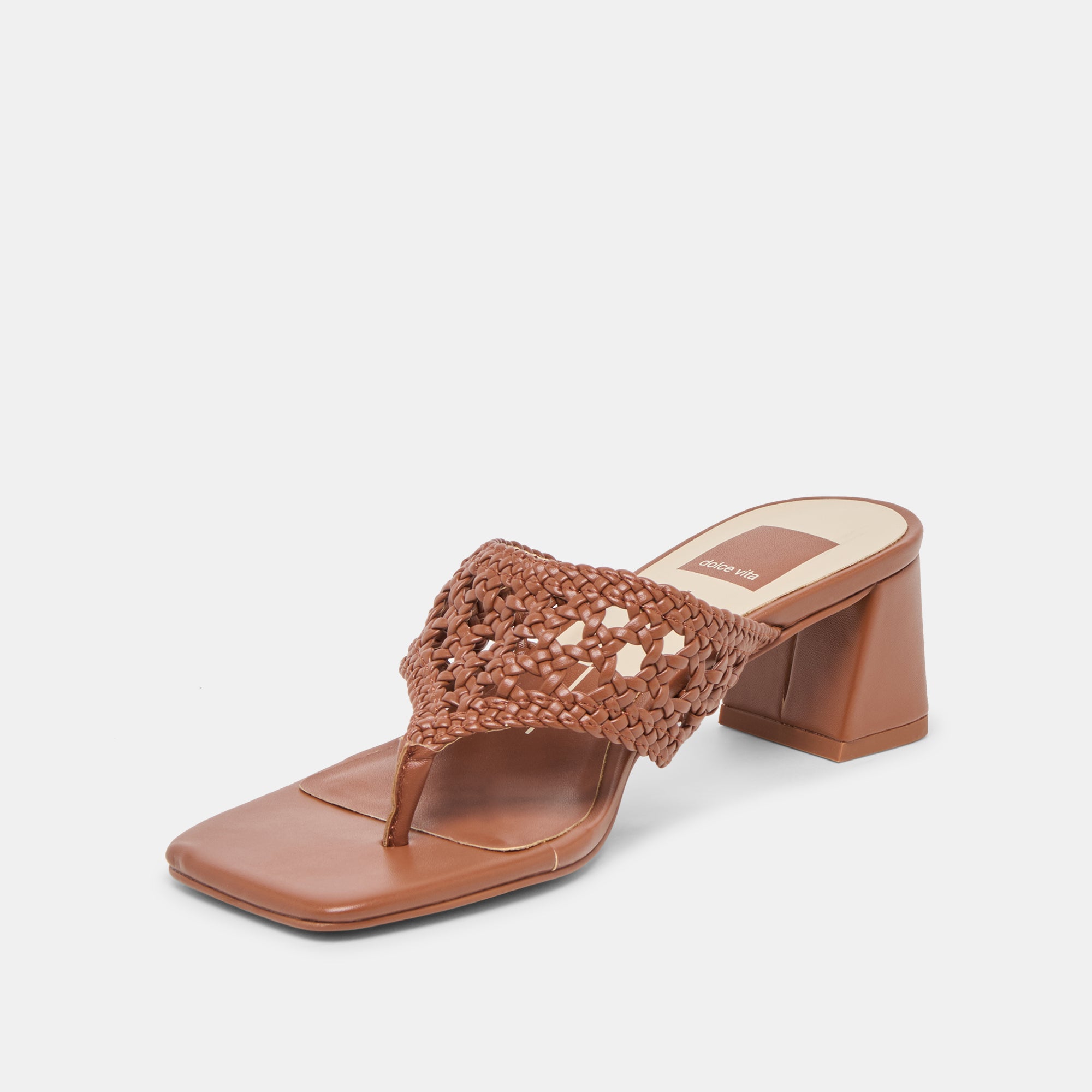 BARLO HEELS COGNAC WOVEN STELLA - view 6