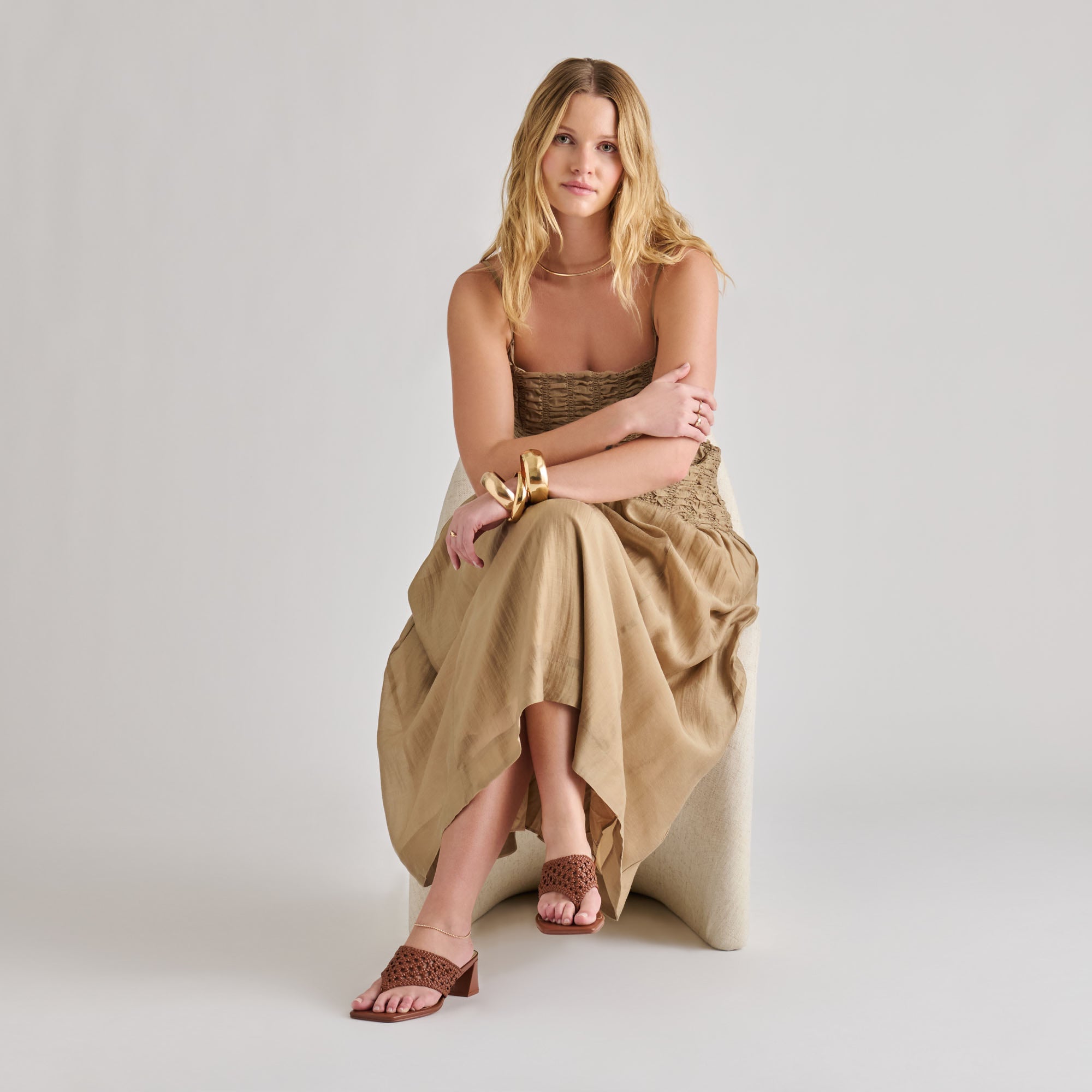 BARLO HEELS COGNAC WOVEN STELLA - view 2