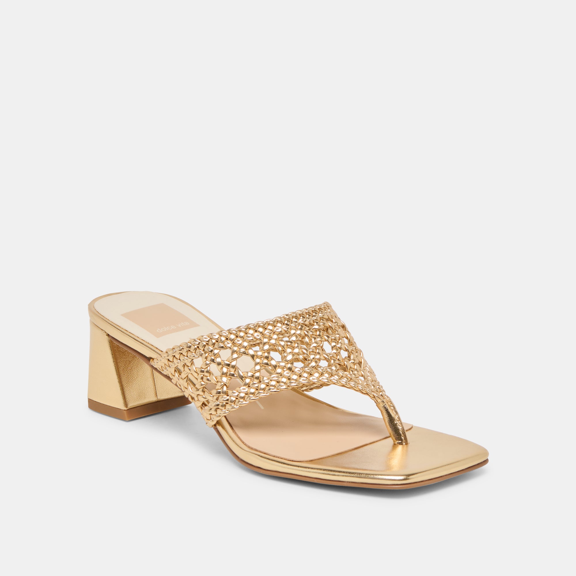 BARLO HEELS GOLD WOVEN STELLA - view 3