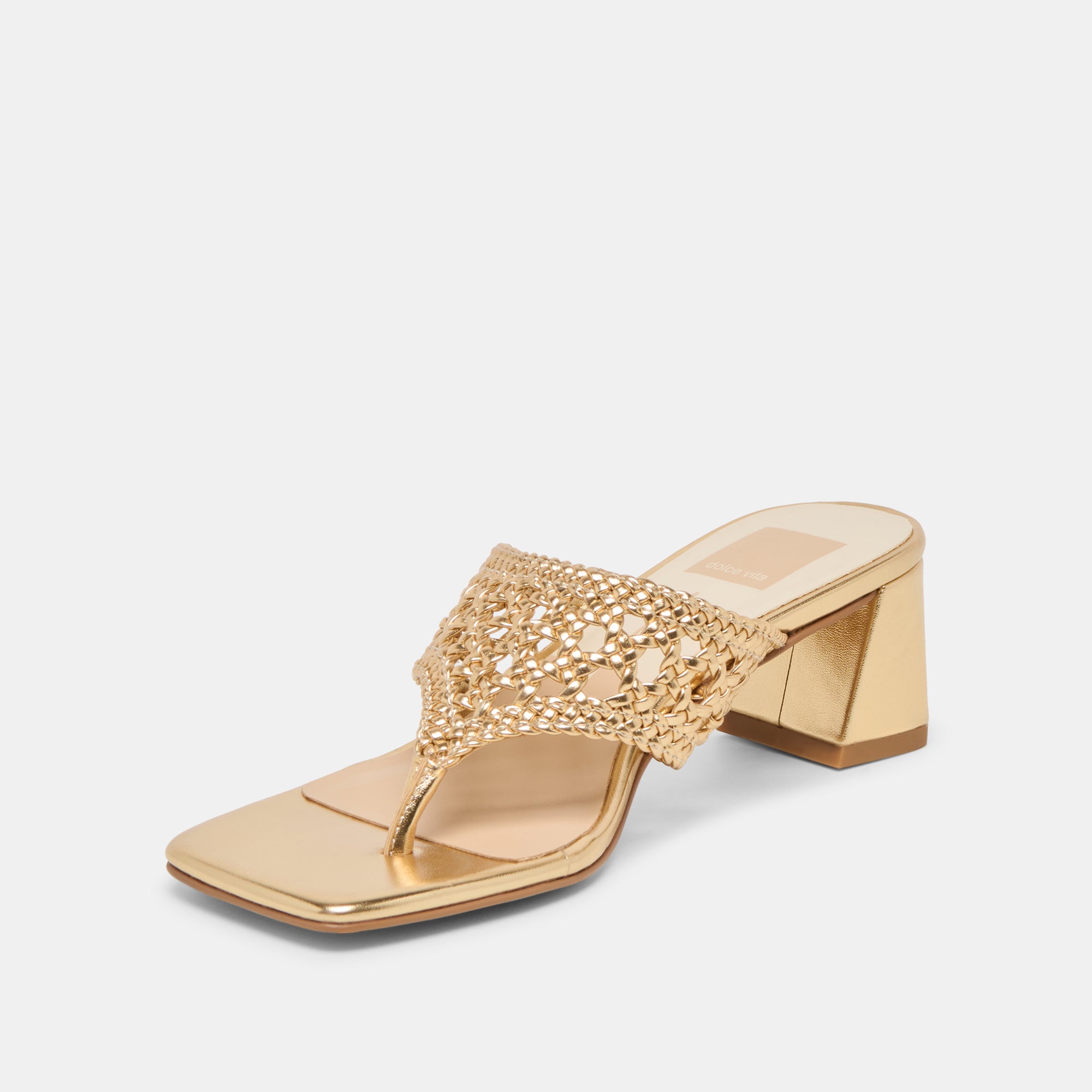 BARLO HEELS GOLD WOVEN STELLA - view 6