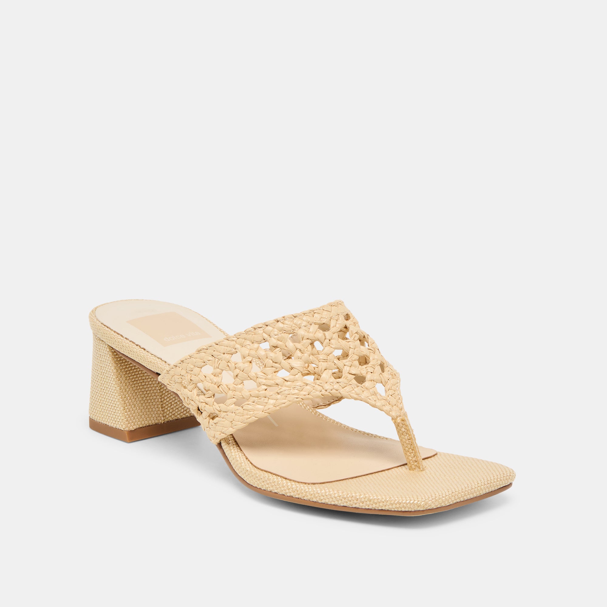 BARLO HEELS LT NATURAL WOVEN RAFFIA - view 3