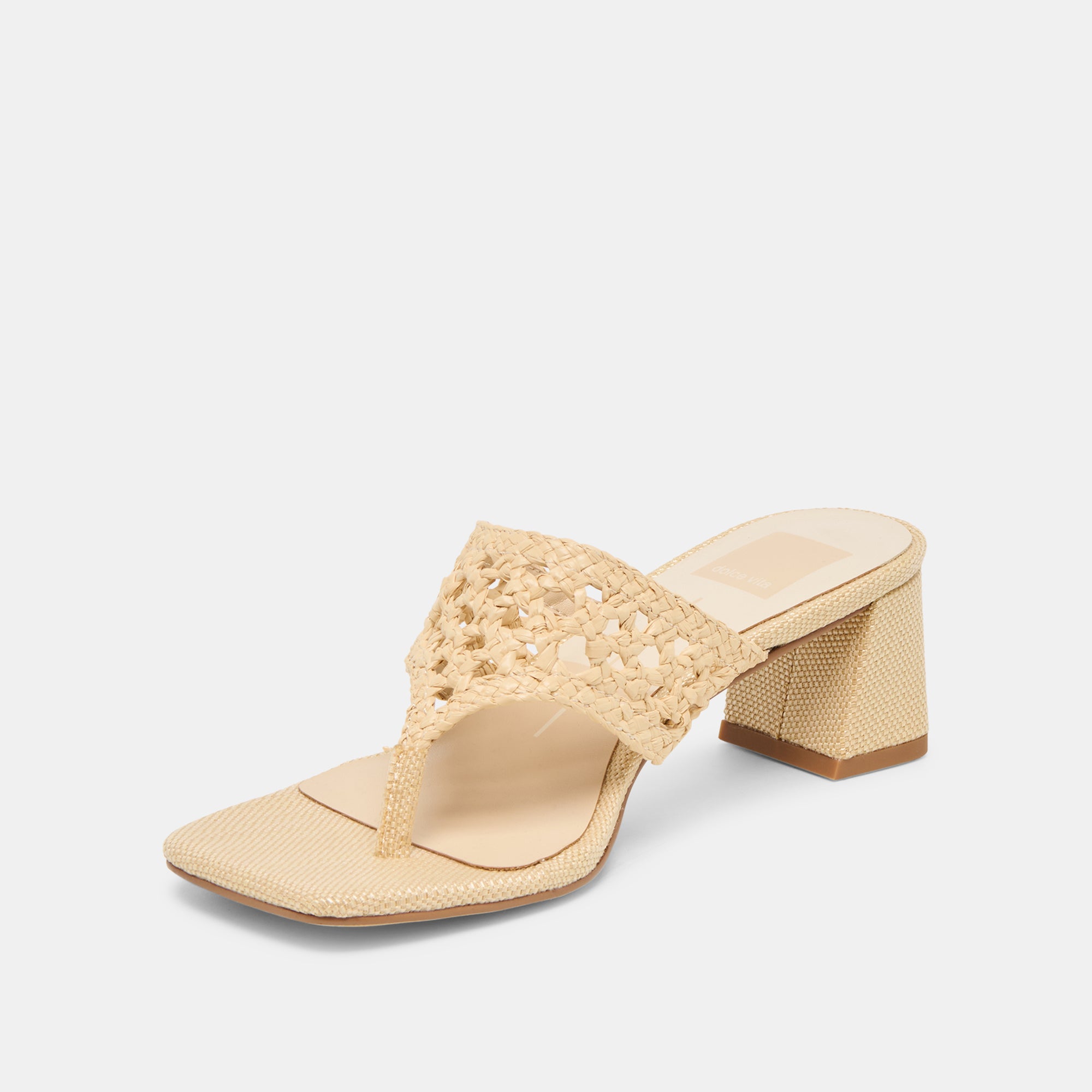 BARLO HEELS LT NATURAL WOVEN RAFFIA - view 6