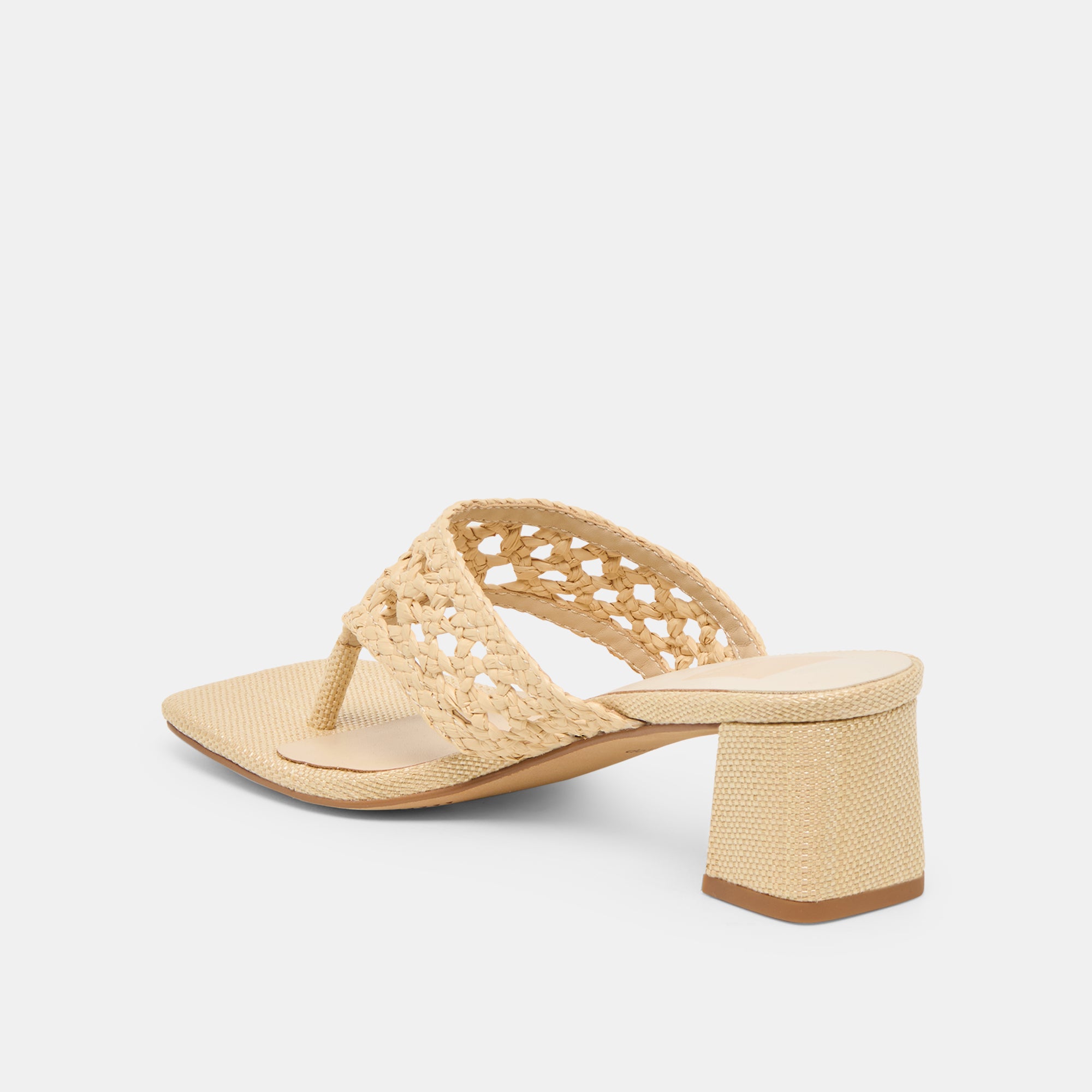 BARLO HEELS LT NATURAL WOVEN RAFFIA - view 7