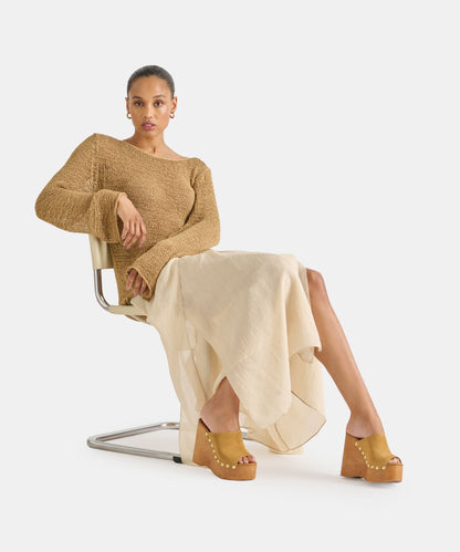 BIRK WEDGES TAN SUEDE