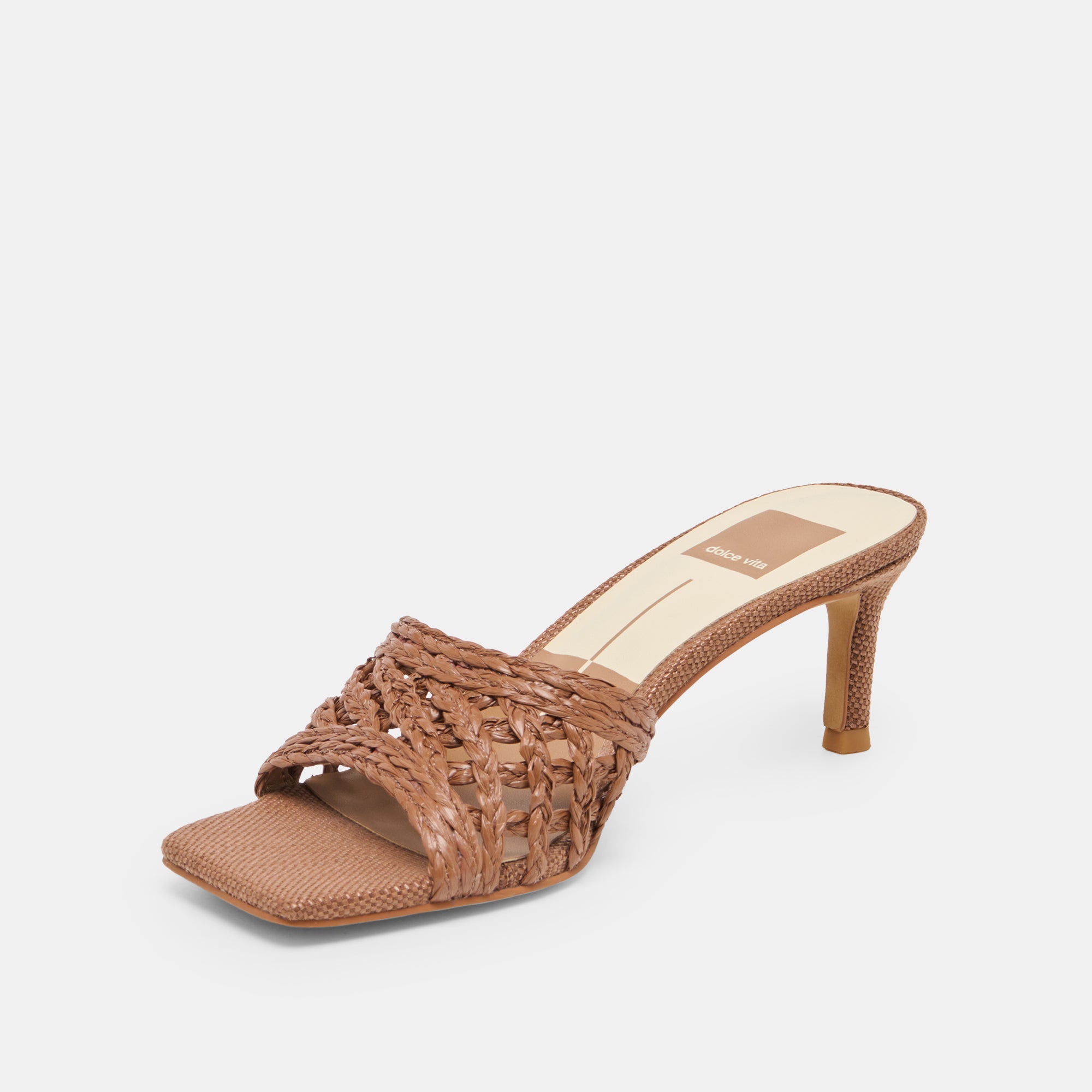 BOWEN HEELS COGNAC RAFFIA - view 7