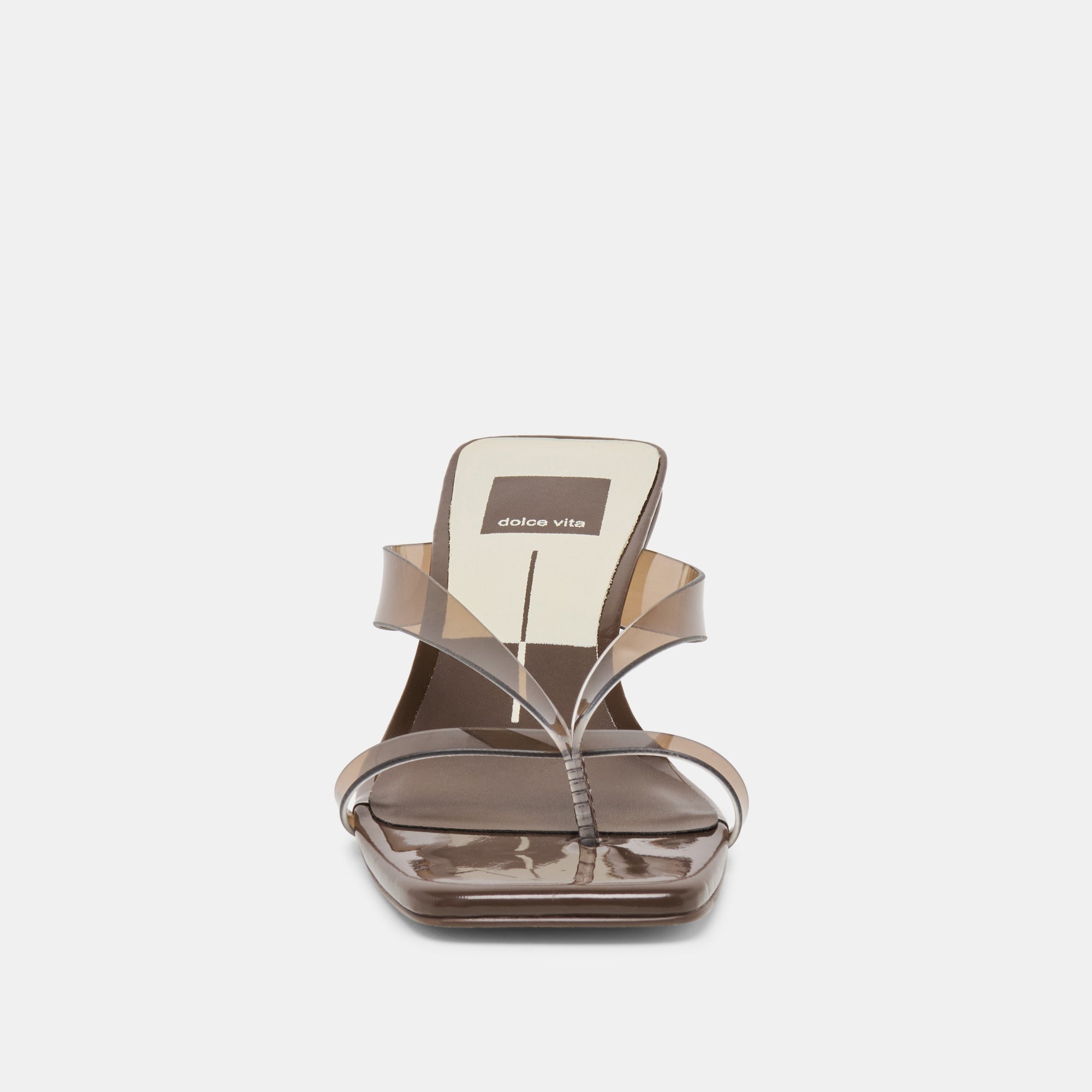 BREVEL VINYL WIDE HEELS DK BROWN JELLY - view 6