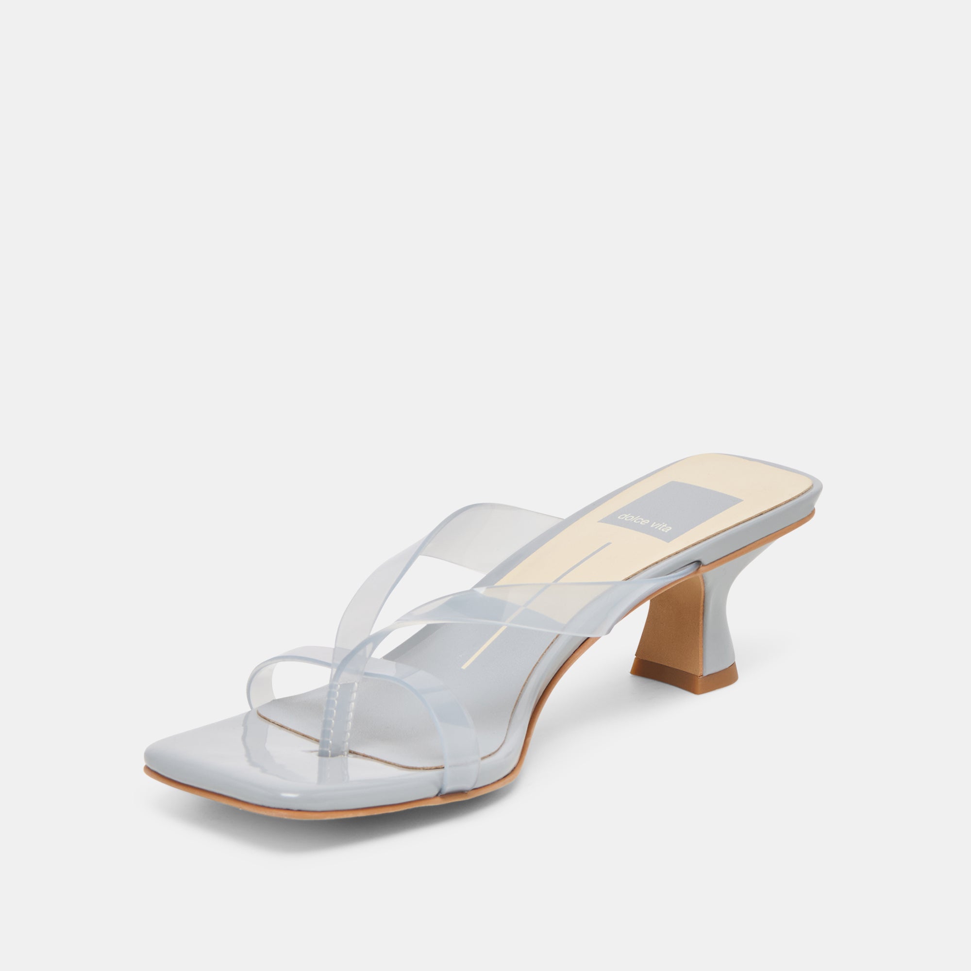 BREVEL VINYL WIDE HEELS DUSTY BLUE JELLY - view 4