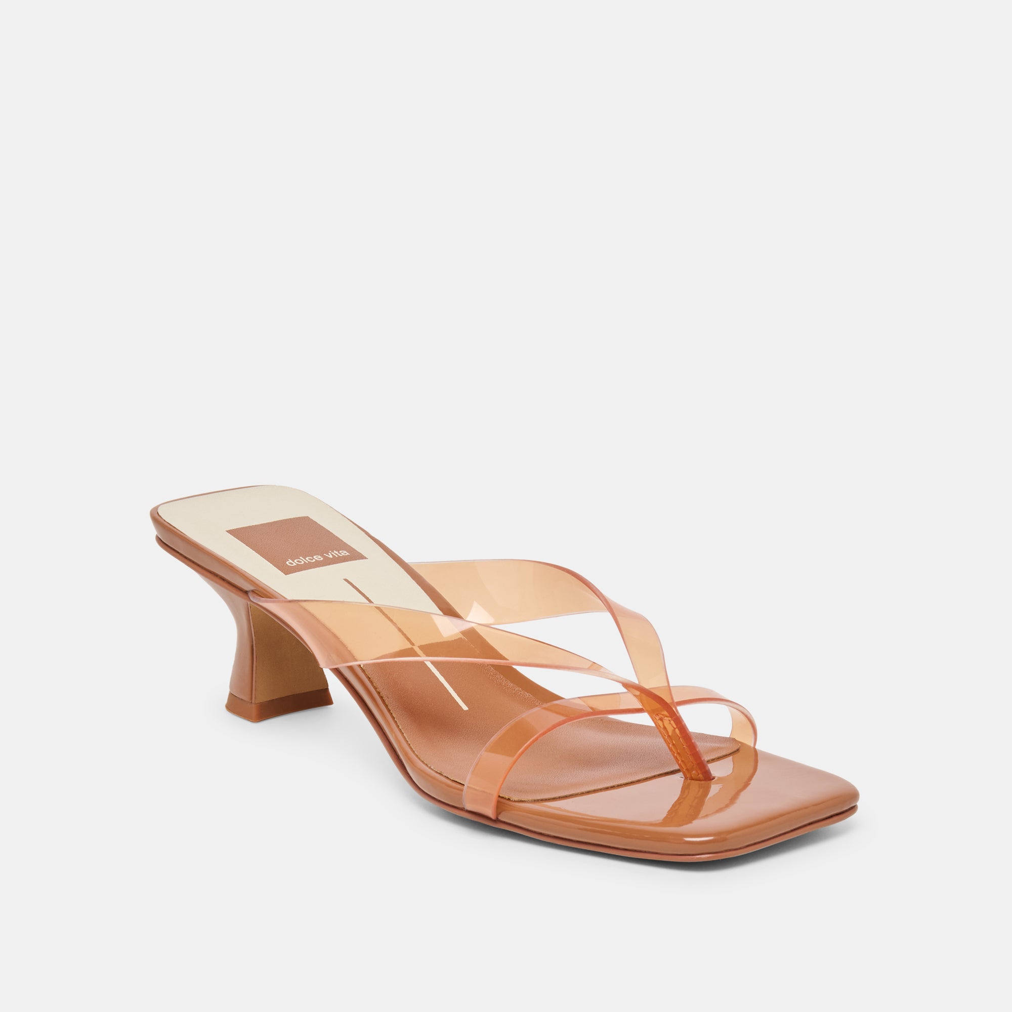 BREVEL VINYL WIDE HEELS WHISKEY JELLY - view 2