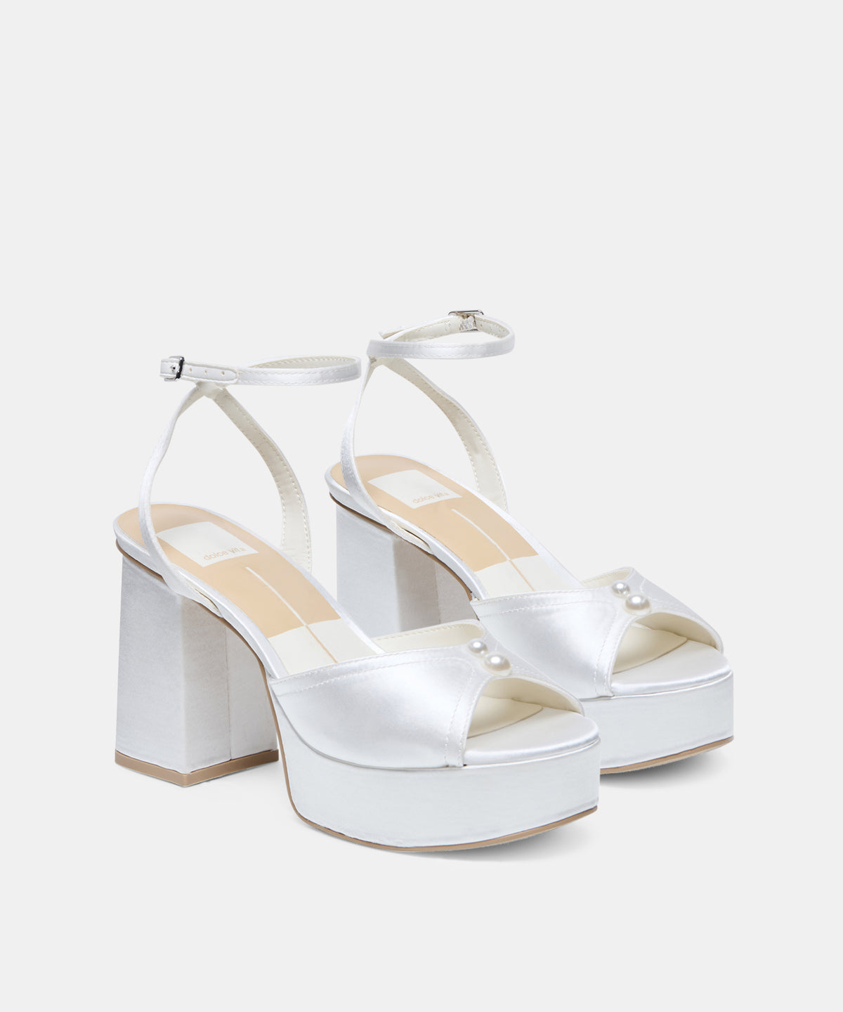 BRYLA HEELS WHITE SATIN - view 2