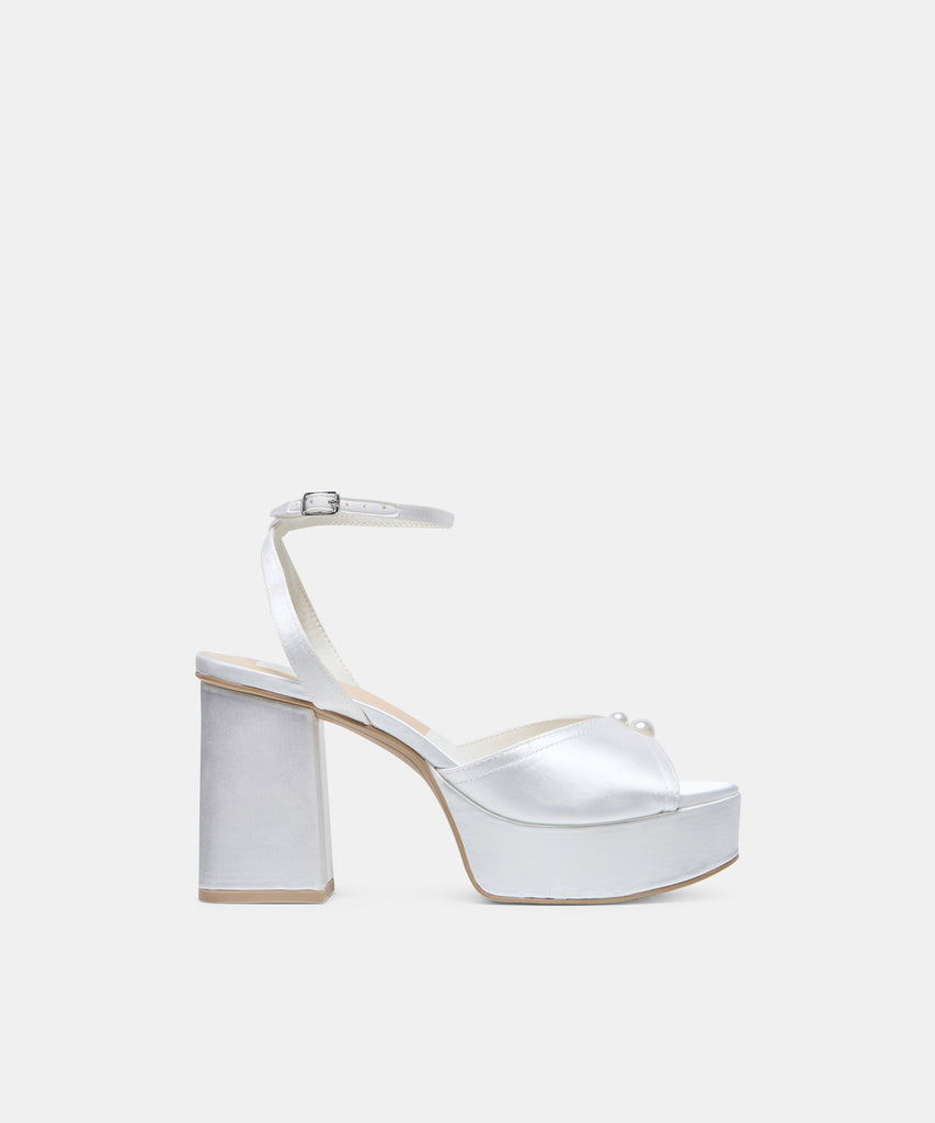 Bryla White Satin Heels | Dolce Vita
