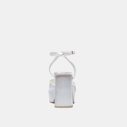 BRYLA HEELS WHITE SATIN