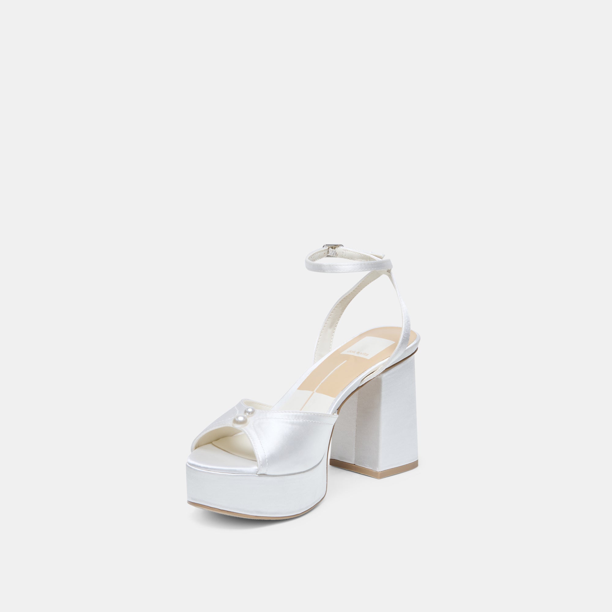 BRYLA HEELS WHITE SATIN - view 7