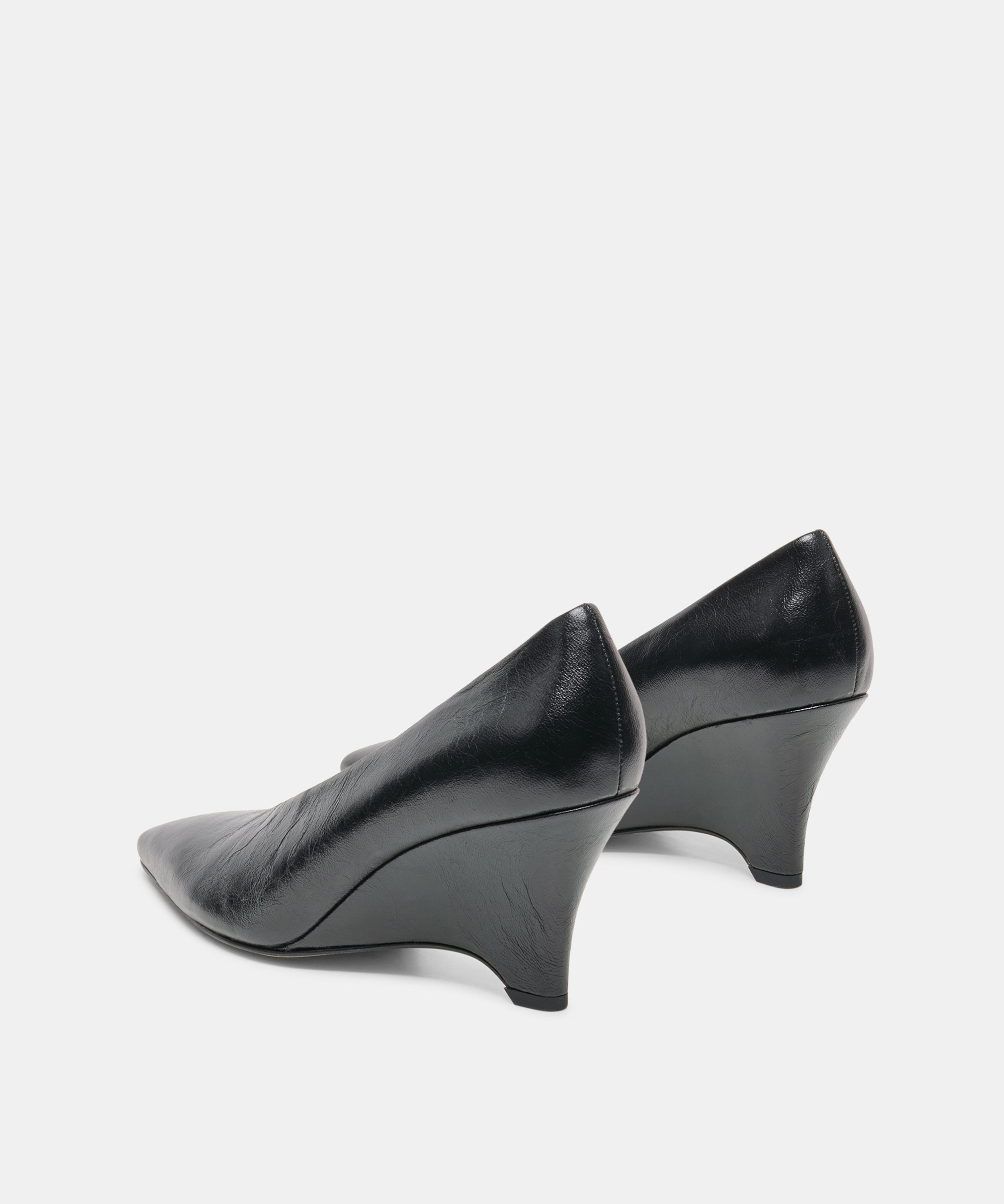 CAMERO WEDGES BLACK LEATHER - view 4