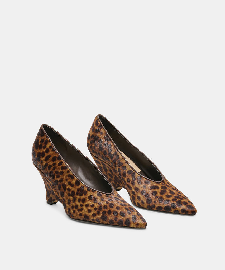 CAMERO WEDGES DK LEOPARD CALF HAIR