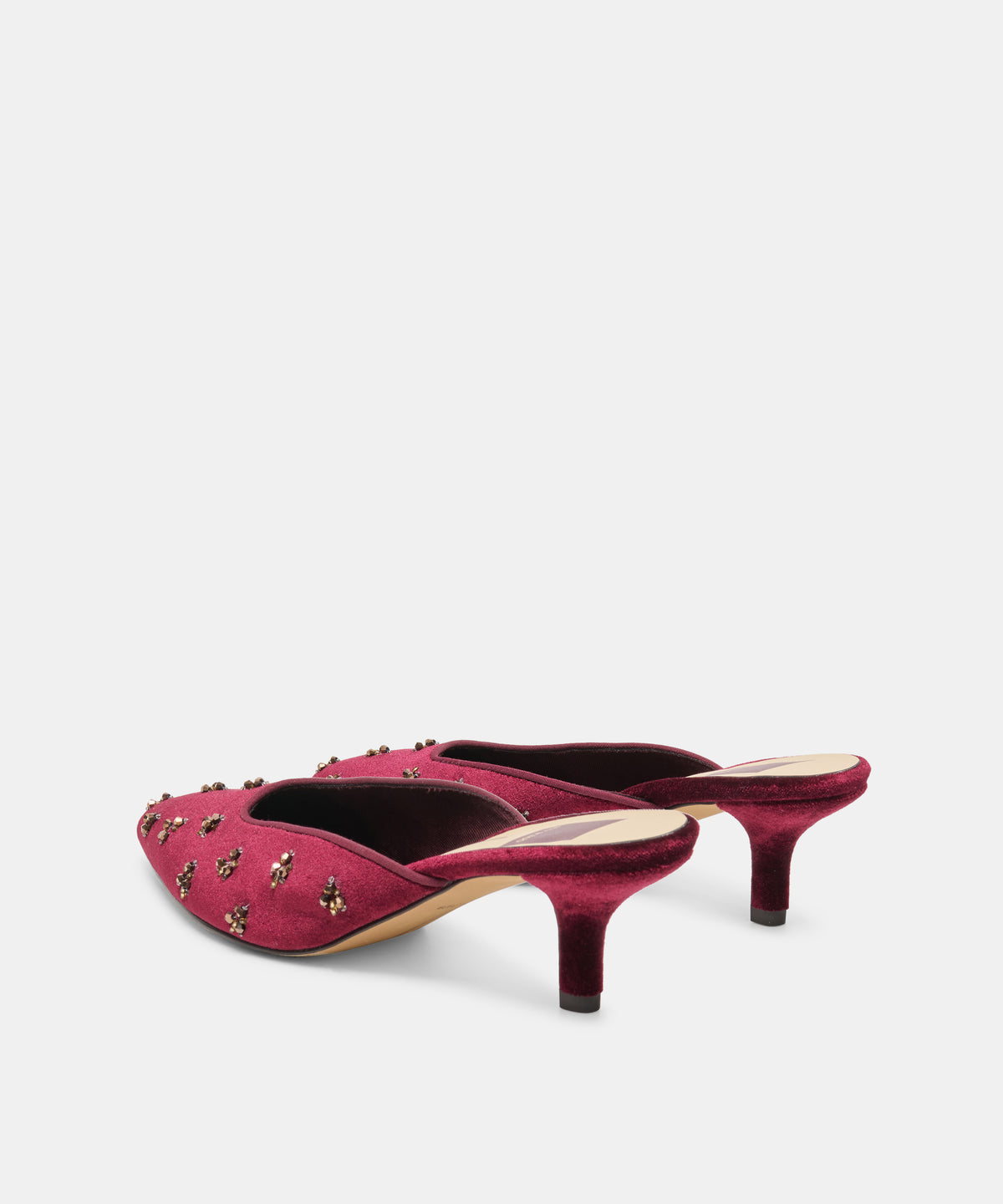 CAMLA VELVET HEELS BORDEAUX VELVET - view 5