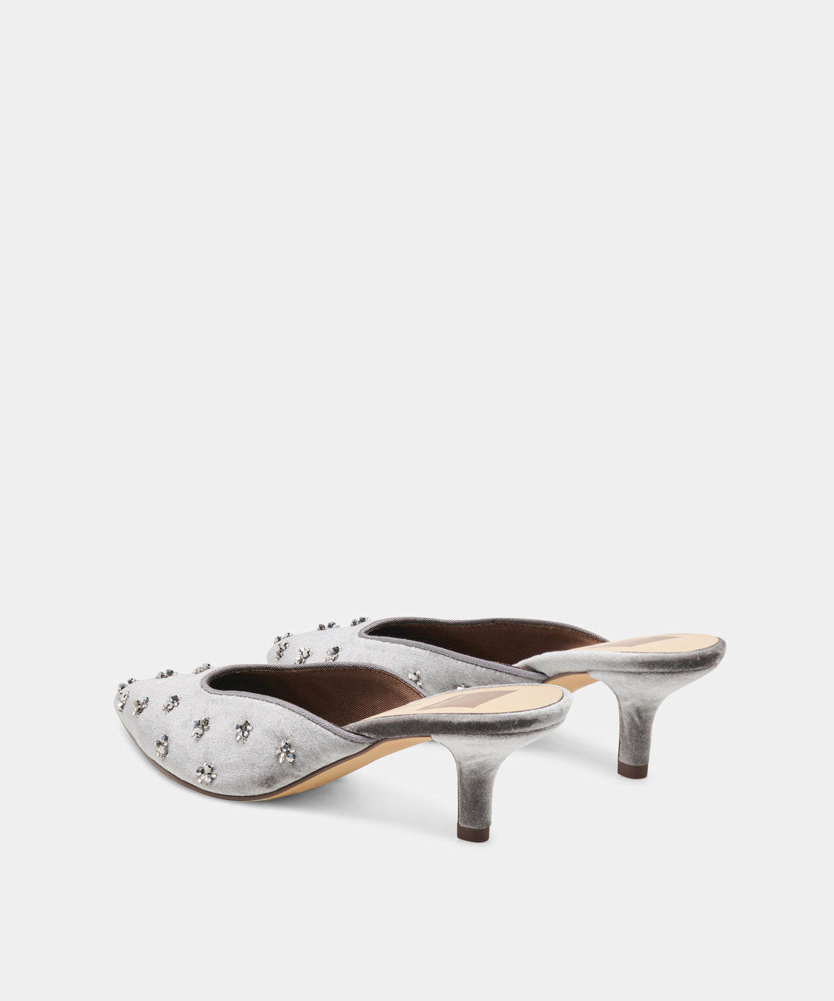 CAMLA VELVET HEELS GREY VELVET - view 4