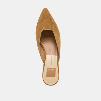 CAMY MULES COGNAC SUEDE
