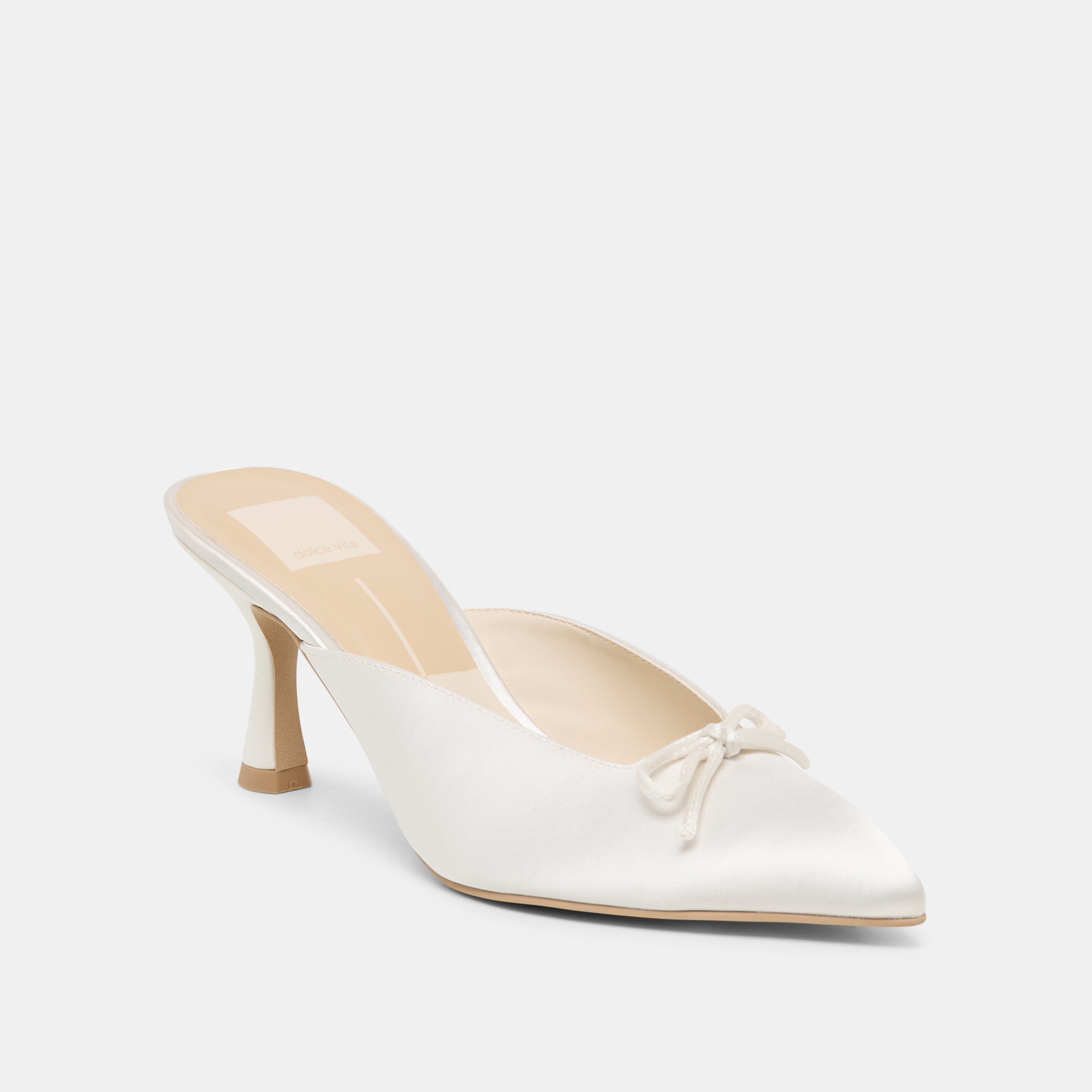 CLEO HIGH HEELS OFF WHITE SATIN - view 3