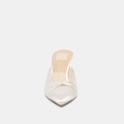 CLEO HIGH HEELS OFF WHITE SATIN