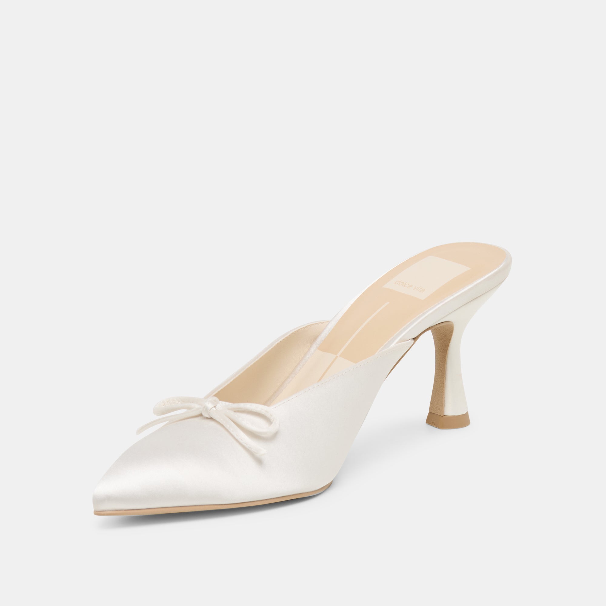 CLEO HIGH HEELS OFF WHITE SATIN - view 6