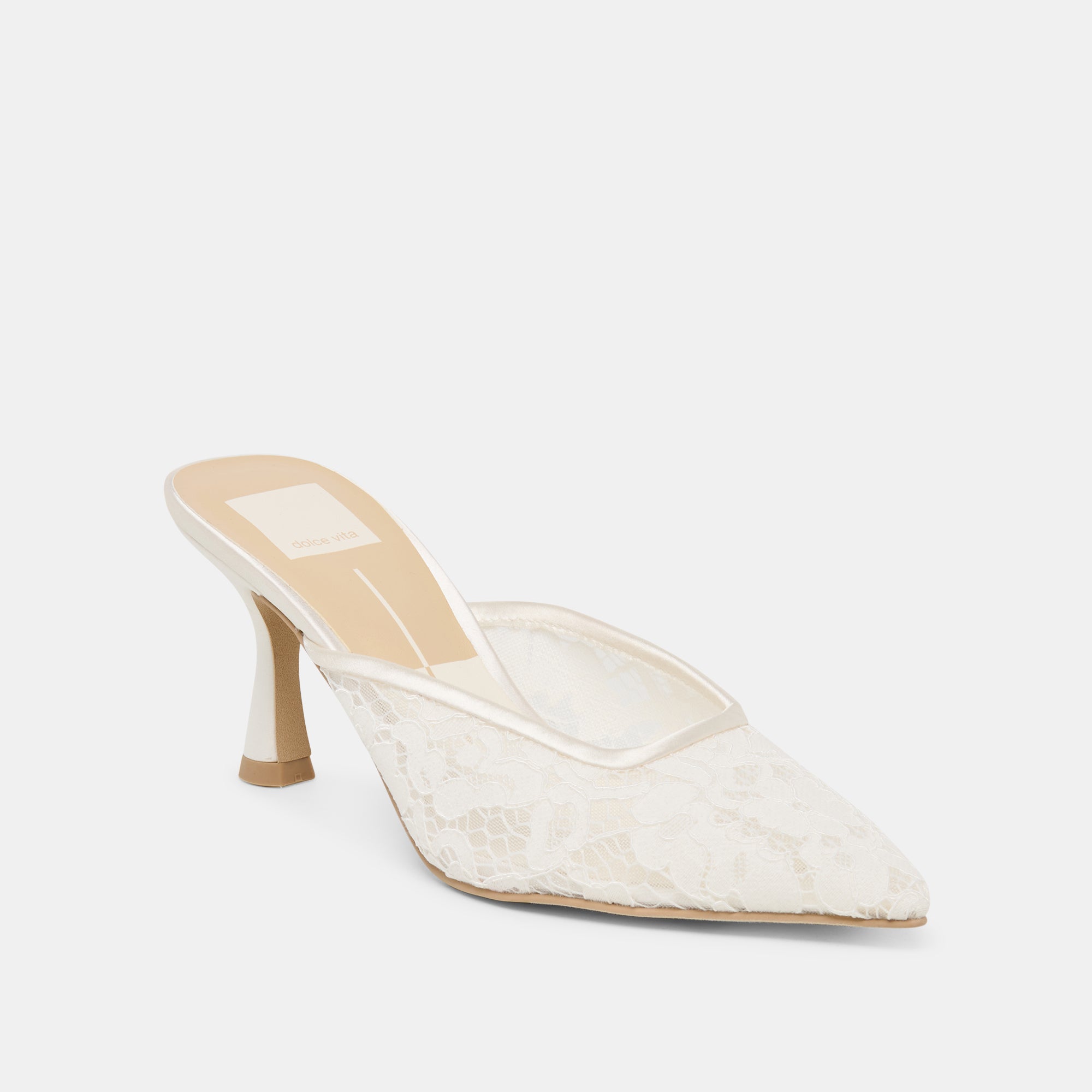 CLEO HIGH HEELS TRUE WHITE LACE - view 2