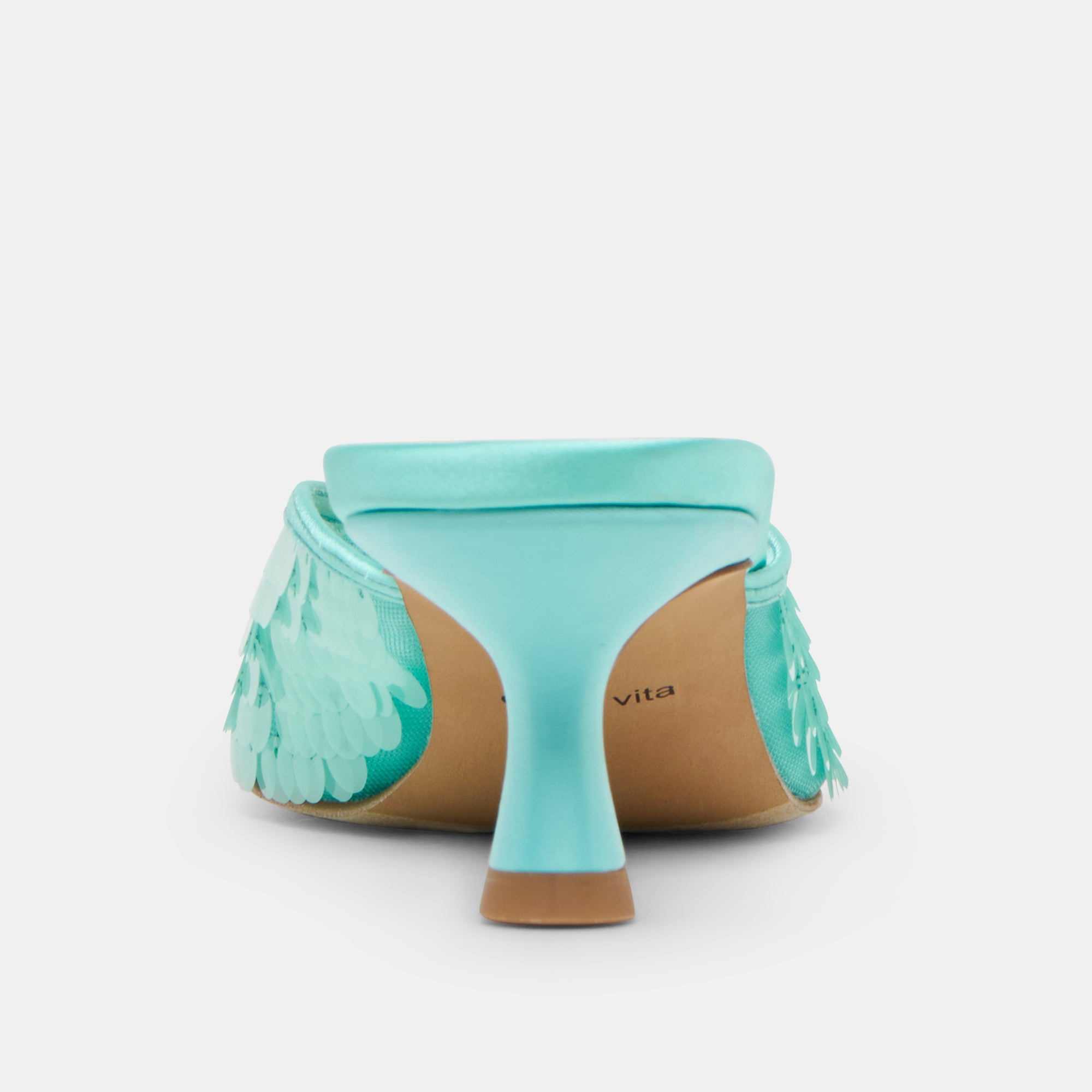 CLEO SEQUIN HEELS AQUA SEQUIN - view 7