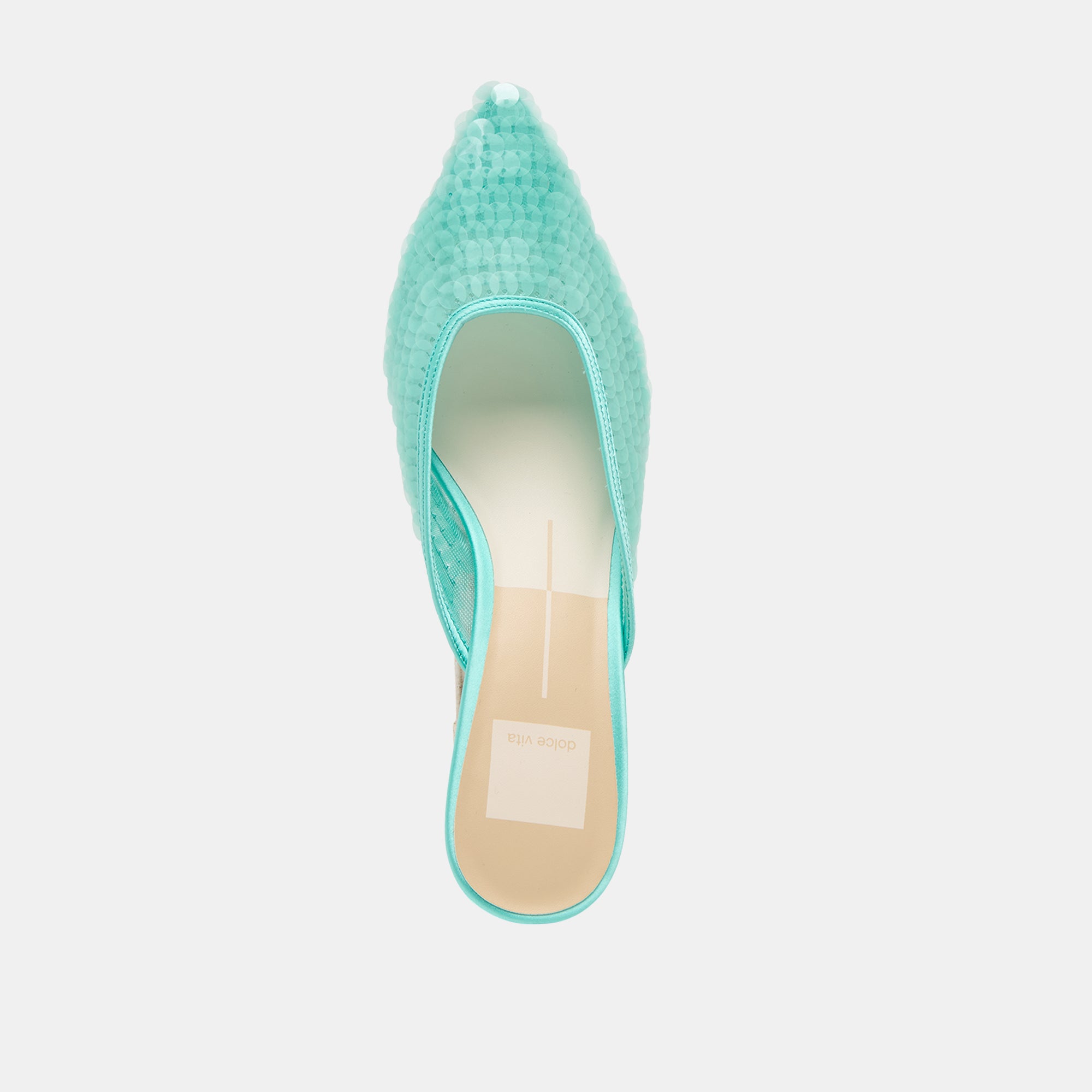 CLEO SEQUIN HEELS AQUA SEQUIN - view 8