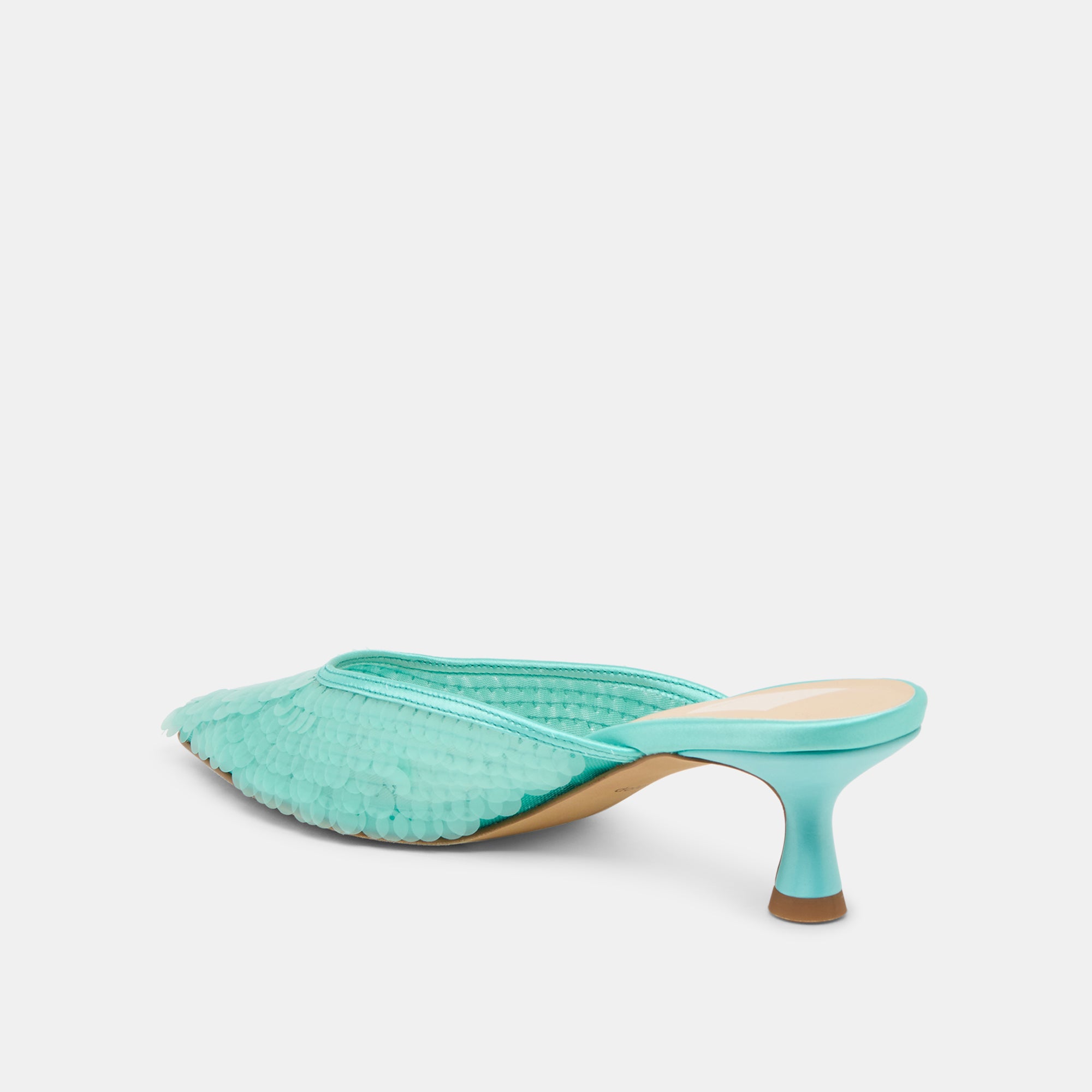 CLEO SEQUIN HEELS AQUA SEQUIN - view 5