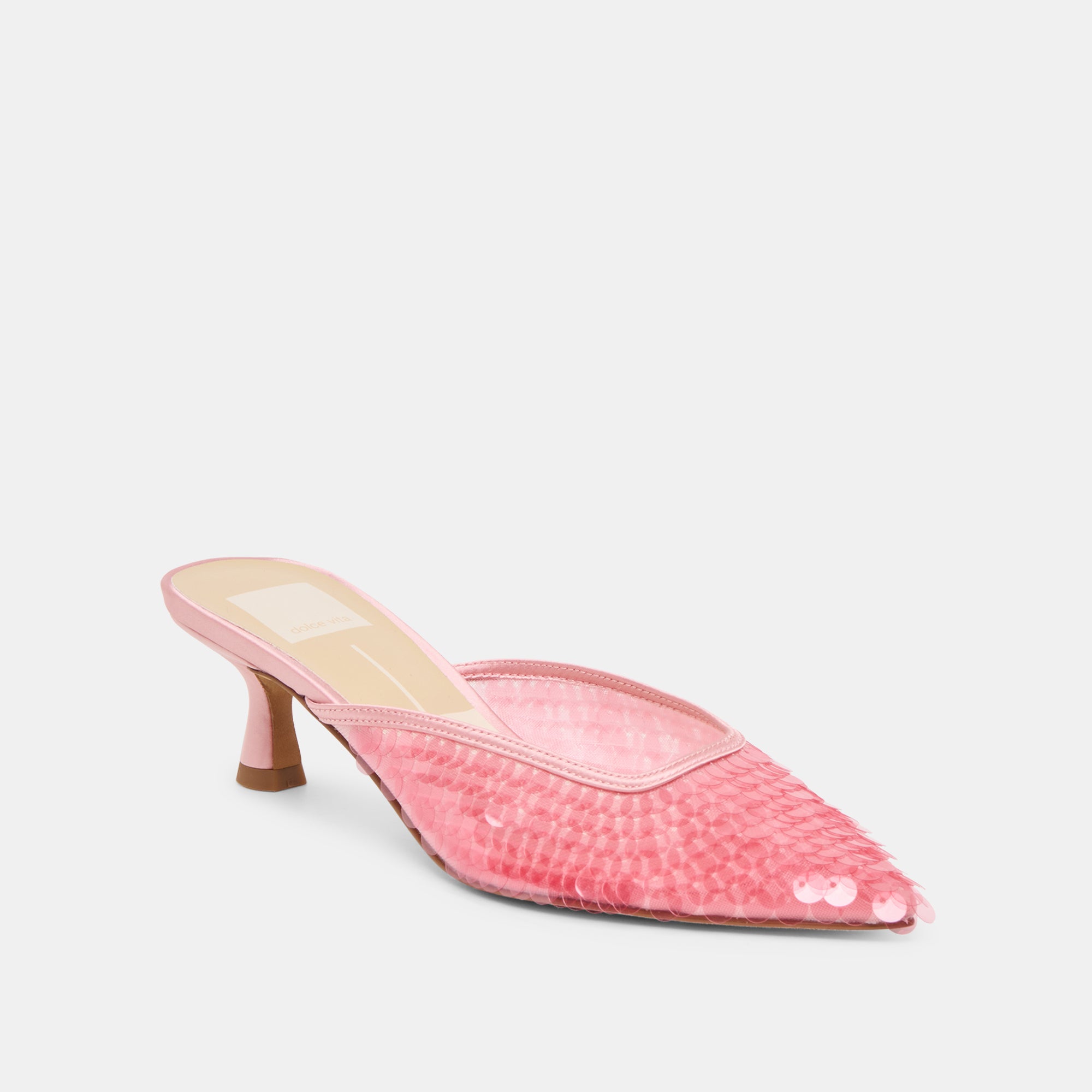CLEO SEQUIN HEELS LIGHT PINK SEQUIN - view 2