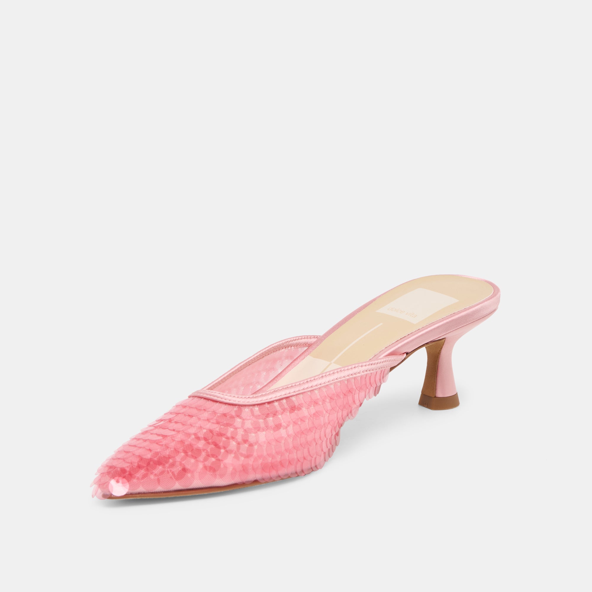 CLEO SEQUIN HEELS LIGHT PINK SEQUIN - view 4