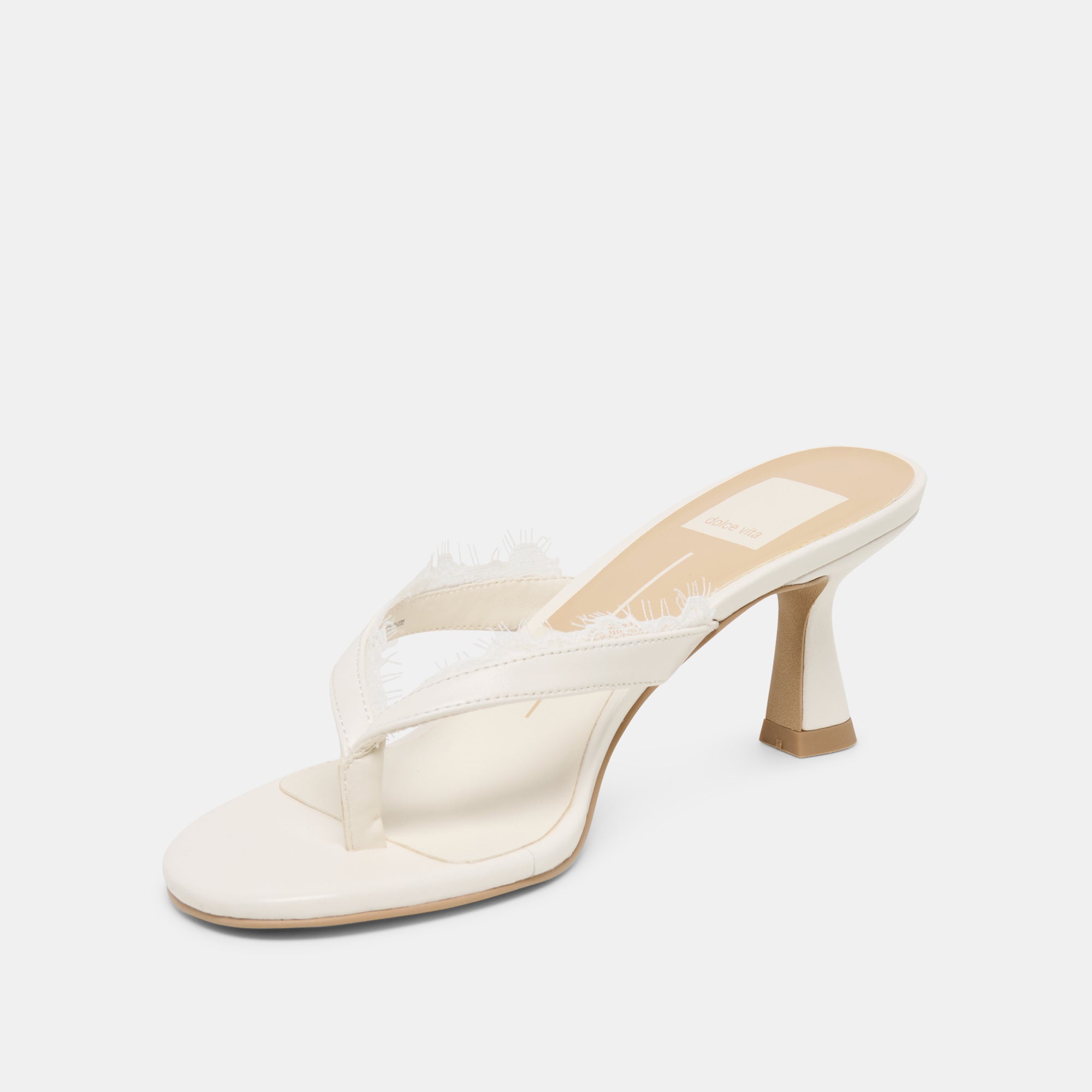 DAKSIE LACE HEELS TRUE WHITE LEATHER - view 6