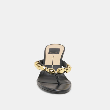 DAKSIE HEELS BLACK LEATHER