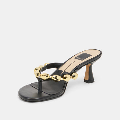 DAKSIE HEELS BLACK LEATHER