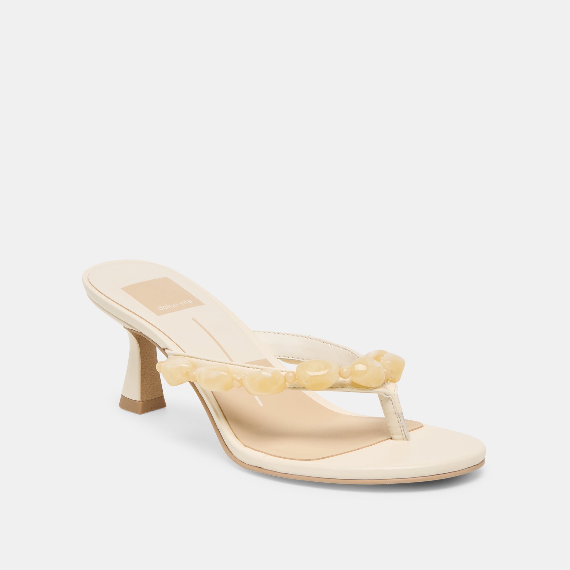 DAKSIE HEELS OFF WHITE LEATHER - view 2