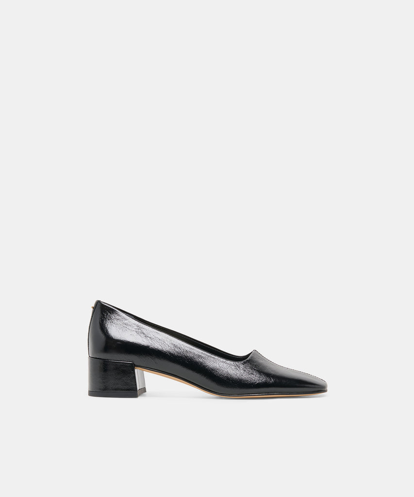 DALIA HEELS BLACK LEATHER