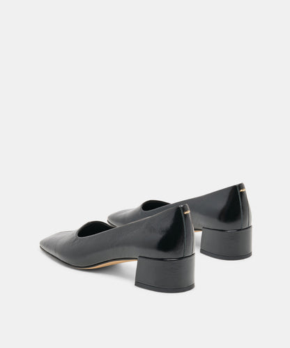 DALIA HEELS BLACK LEATHER