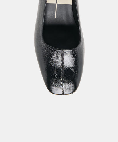 DALIA HEELS BLACK LEATHER