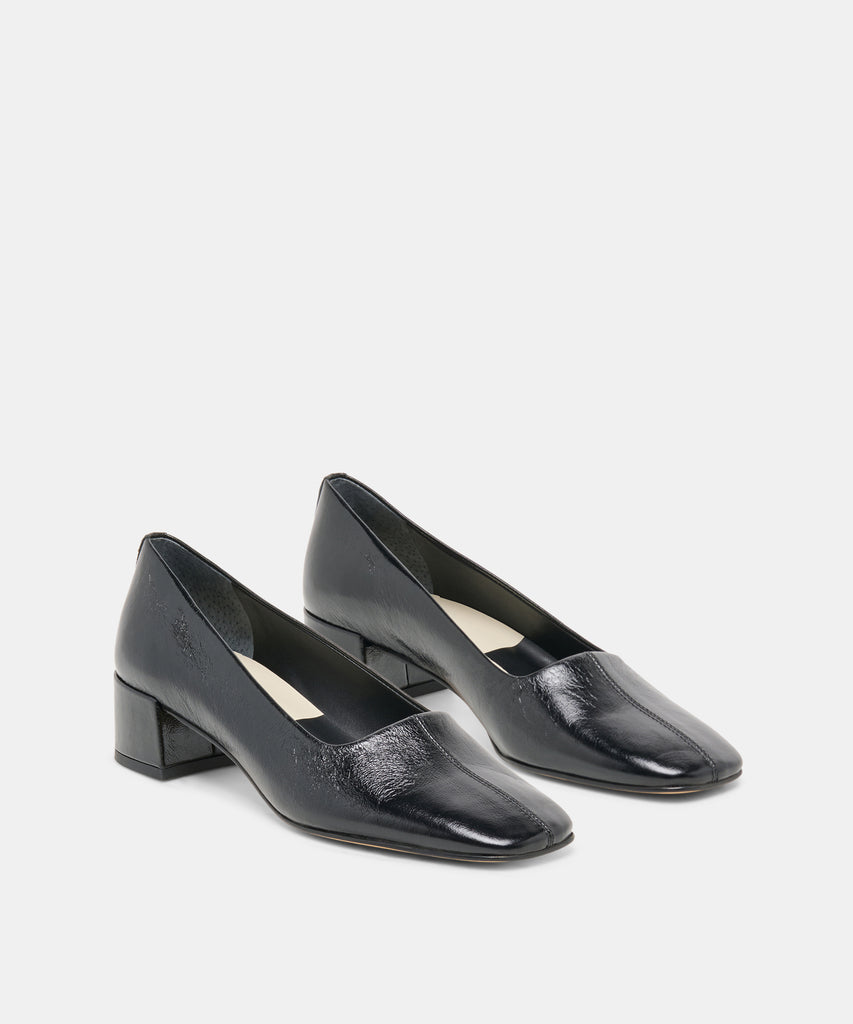 DALIA HEELS BLACK LEATHER