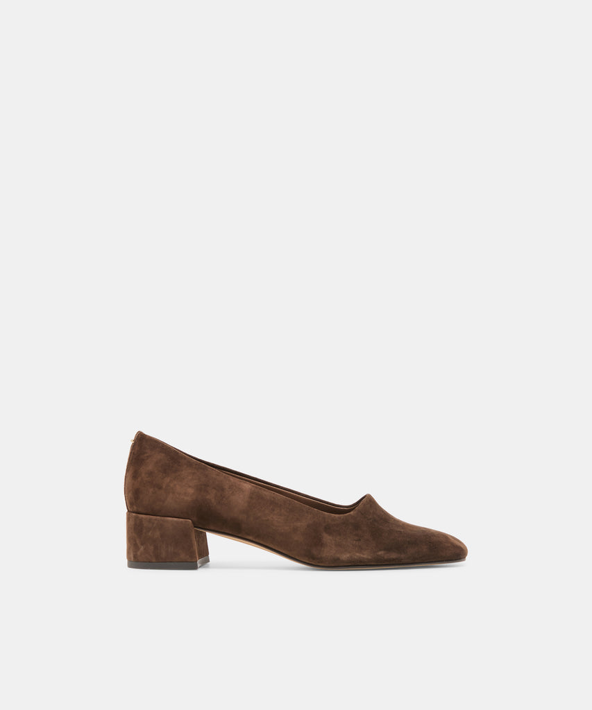 DALIA HEELS DK BROWN SUEDE