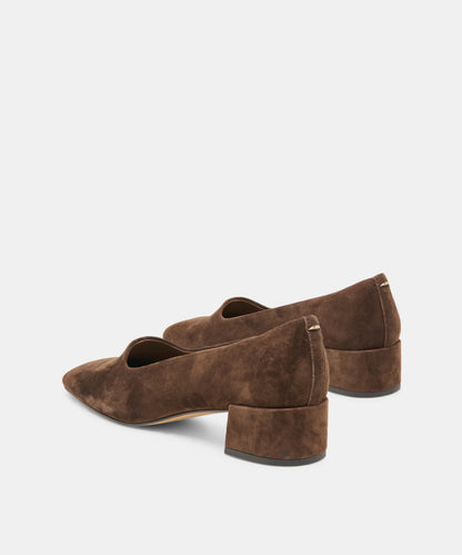 DALIA HEELS DK BROWN SUEDE