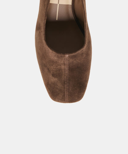 DALIA HEELS DK BROWN SUEDE