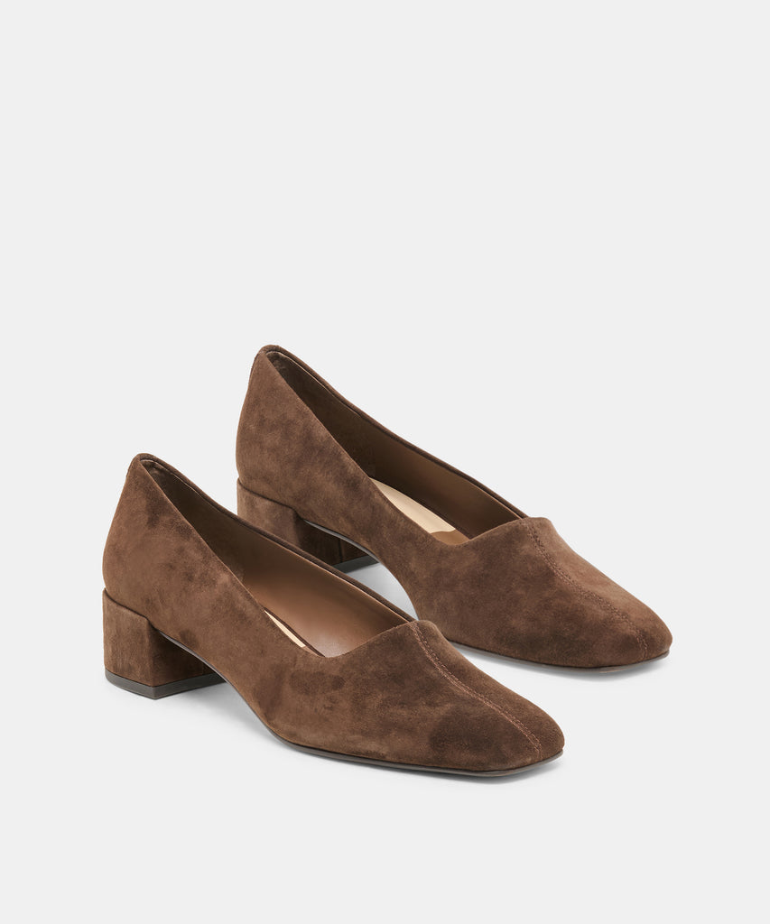 DALIA HEELS DK BROWN SUEDE