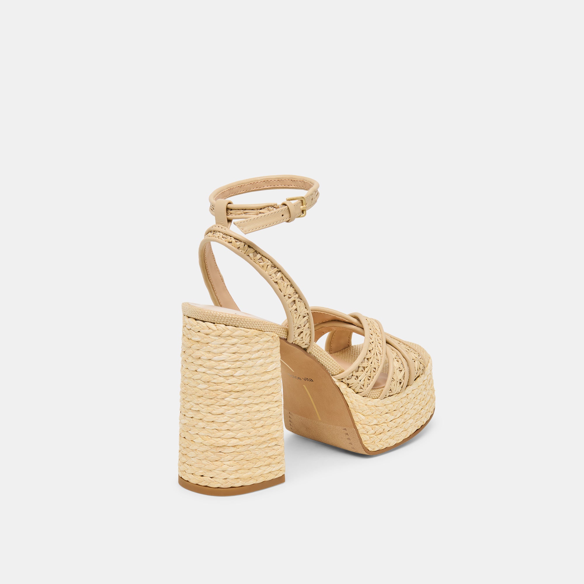 DANILA HEELS LT NATURAL CROSS HATCH RAFFIA - view 4